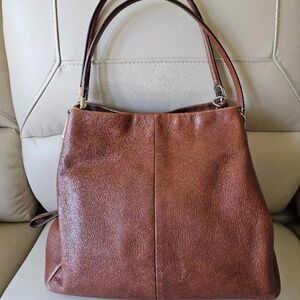 Coach Madison Phoebe Cognac Shoulder Bag